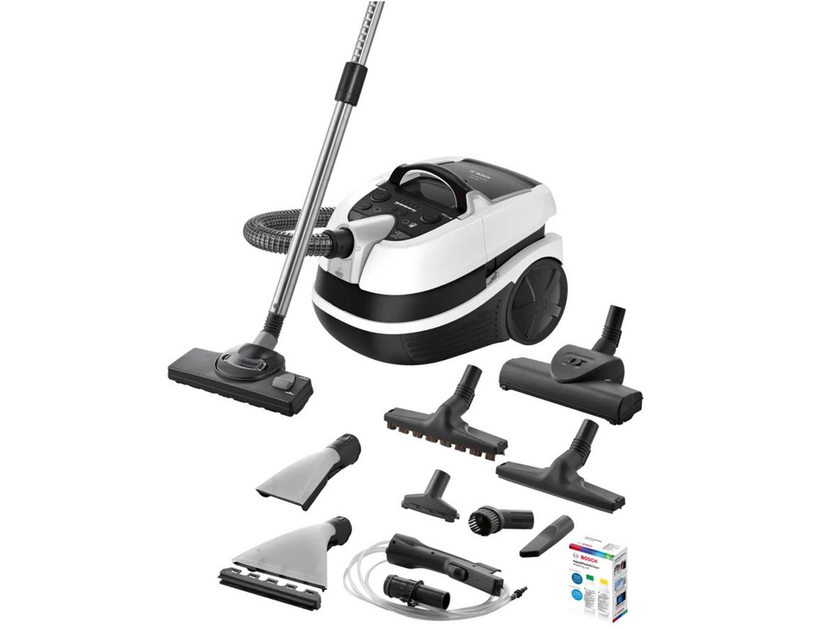 Bosch BWD421PRO hỗ trợ hút khô, hút ướt và giặt thảm cho nhu cầu vệ sinh đa dạng của gia đình.
