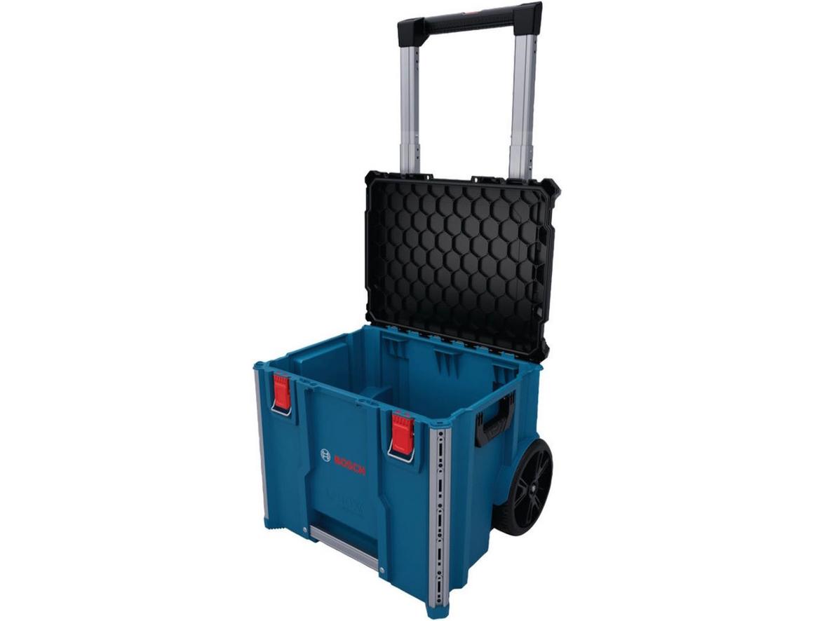 Góc gia cường kim loại và chuẩn IP65 giúp Bosch L-BOXX Contractor 476 bền hơn trong môi trường công trường.