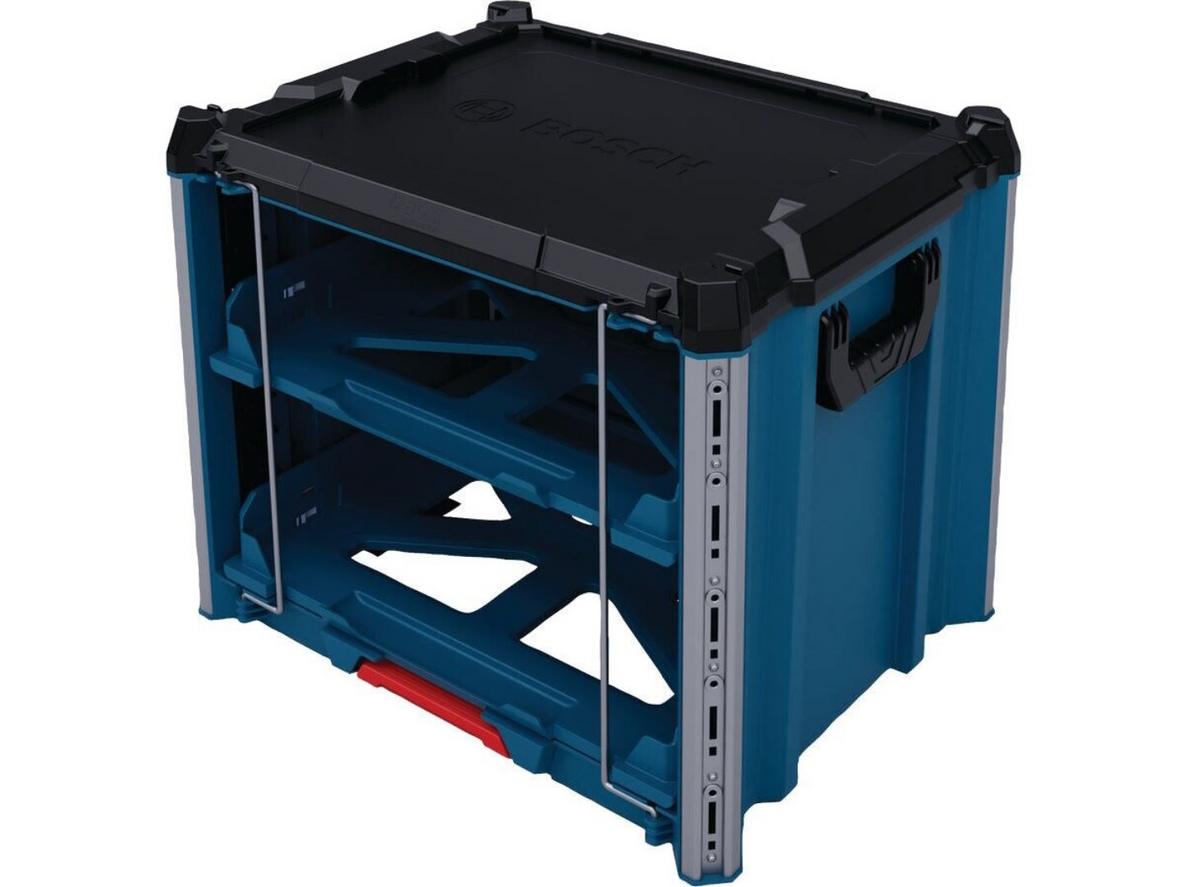 Bosch L-BOXX Contractor Rack 2 1600A037E4 với thiết kế 2 ngăn gọn cho công trình.