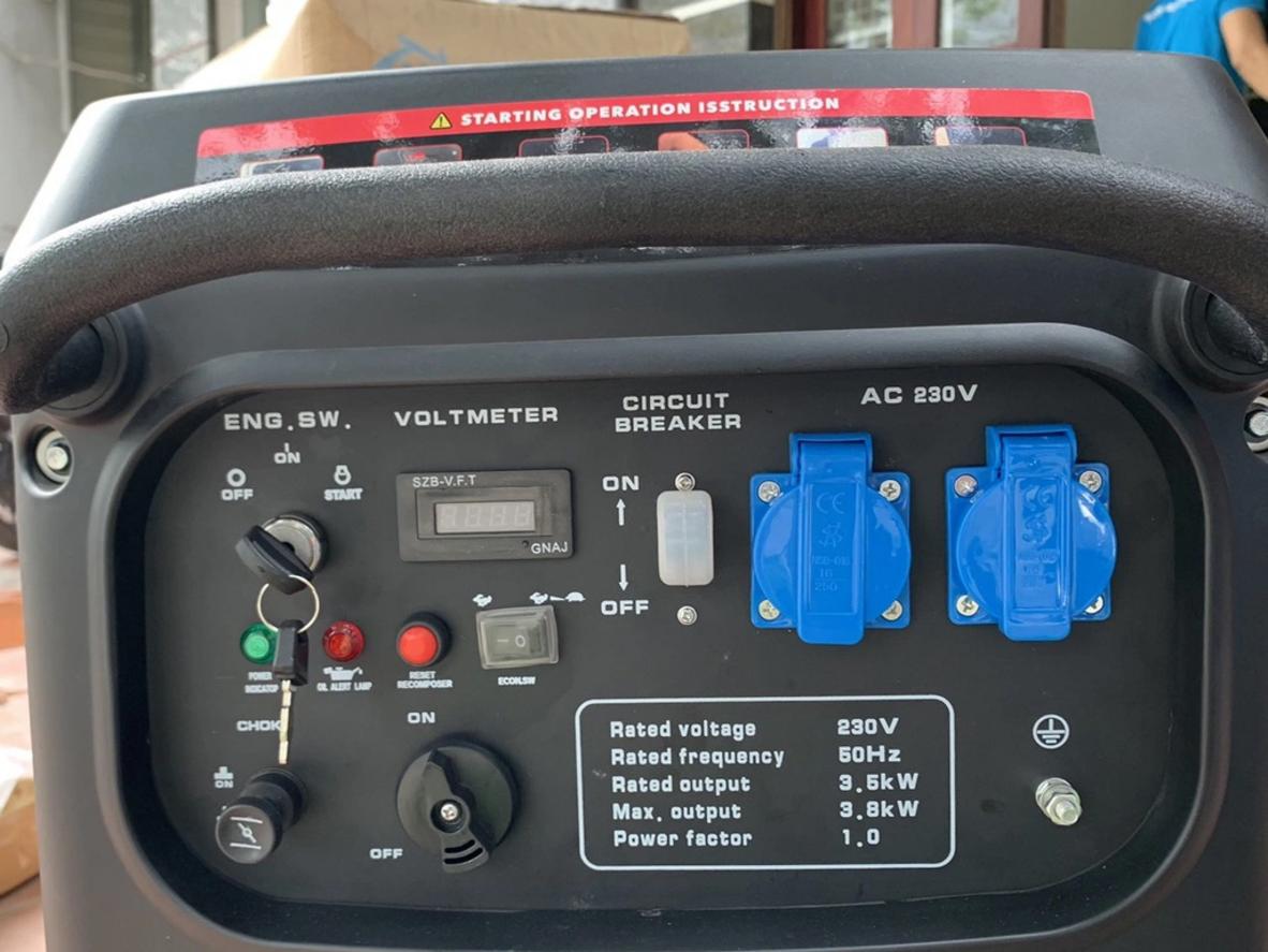 Công suất 3.5 KW liên tục và 3.8 KW dự phòng đáp ứng nhu cầu điện cơ bản.