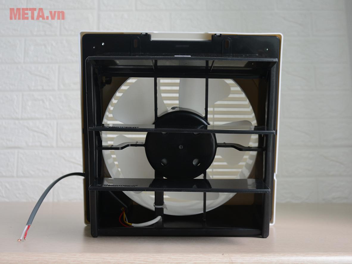 Cửa chớp lật phía sau hỗ trợ chắn mưa và côn trùng cho Vinawind QTG200-PN.