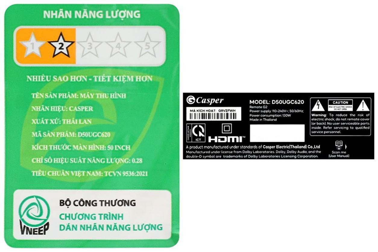 Màn hình 50 inch 4K cho hình ảnh chi tiết, sắc nét.