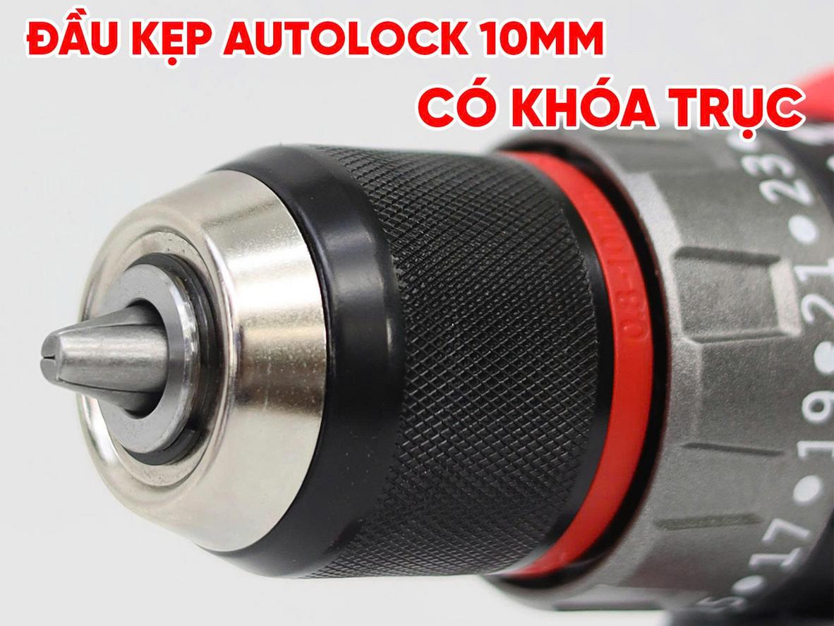 Đầu kẹp kim loại 10mm Auto-lock thay mũi nhanh, giữ mũi chắc