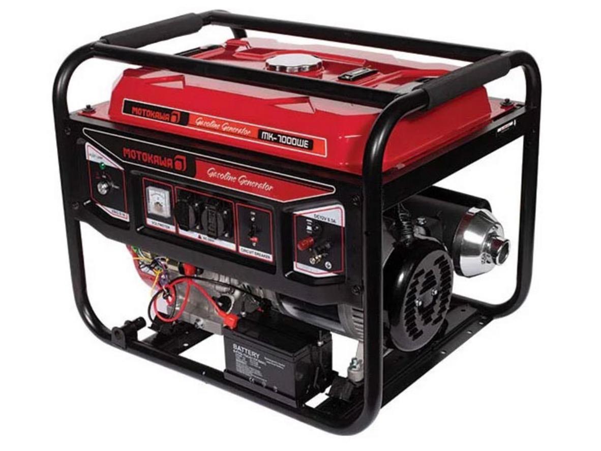 Đề điện giúp máy phát điện Motokawa MK-7000WE khởi động nhanh và nhẹ hơn bản giật tay.
