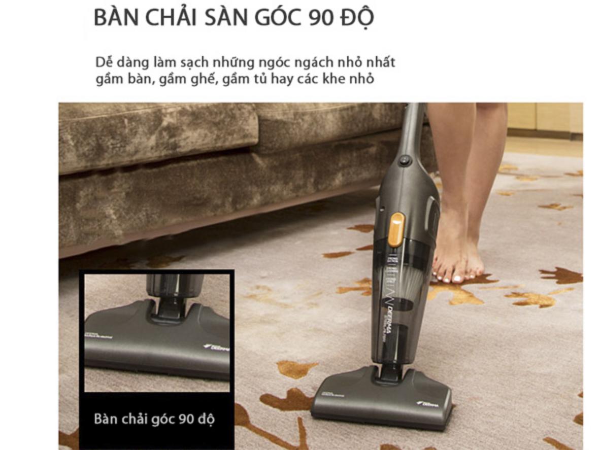 600W và 12.000Pa giúp hút bụi nhanh trên nhiều bề mặt.