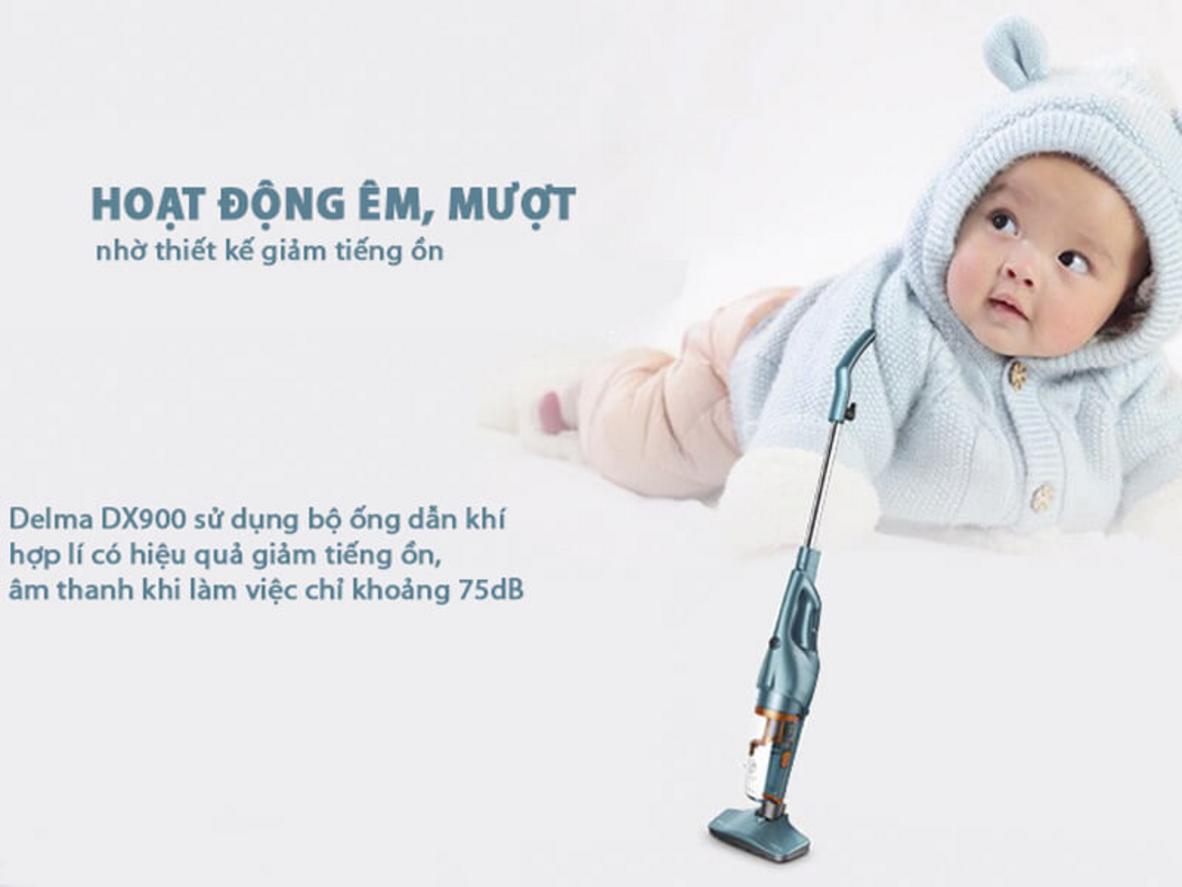 Ba đầu hút giúp Deerma DX900 xử lý nhiều bề mặt trong gia đình.
