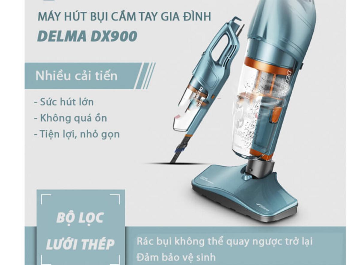 600W và 14.000 Pa giúp Deerma DX900 xử lý nhanh bụi mịn, tóc và rác thô.