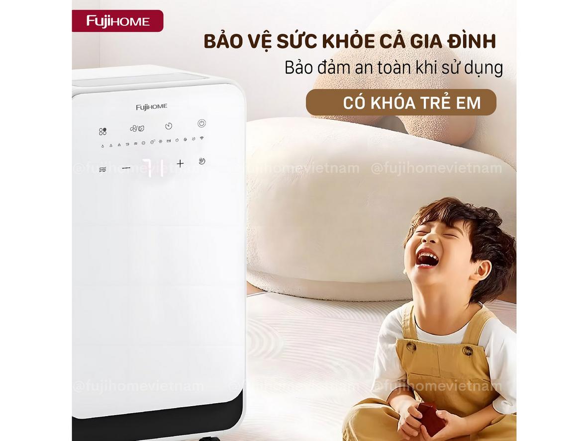 Công suất hút ẩm 12 lít/ngày và 240W giúp DH12NEW phù hợp phòng 18–24m².