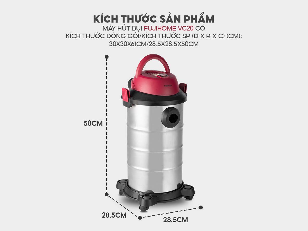 Độ ồn ≤ 60 dB giúp Fujihome VC20 phù hợp hơn cho không gian dịch vụ.