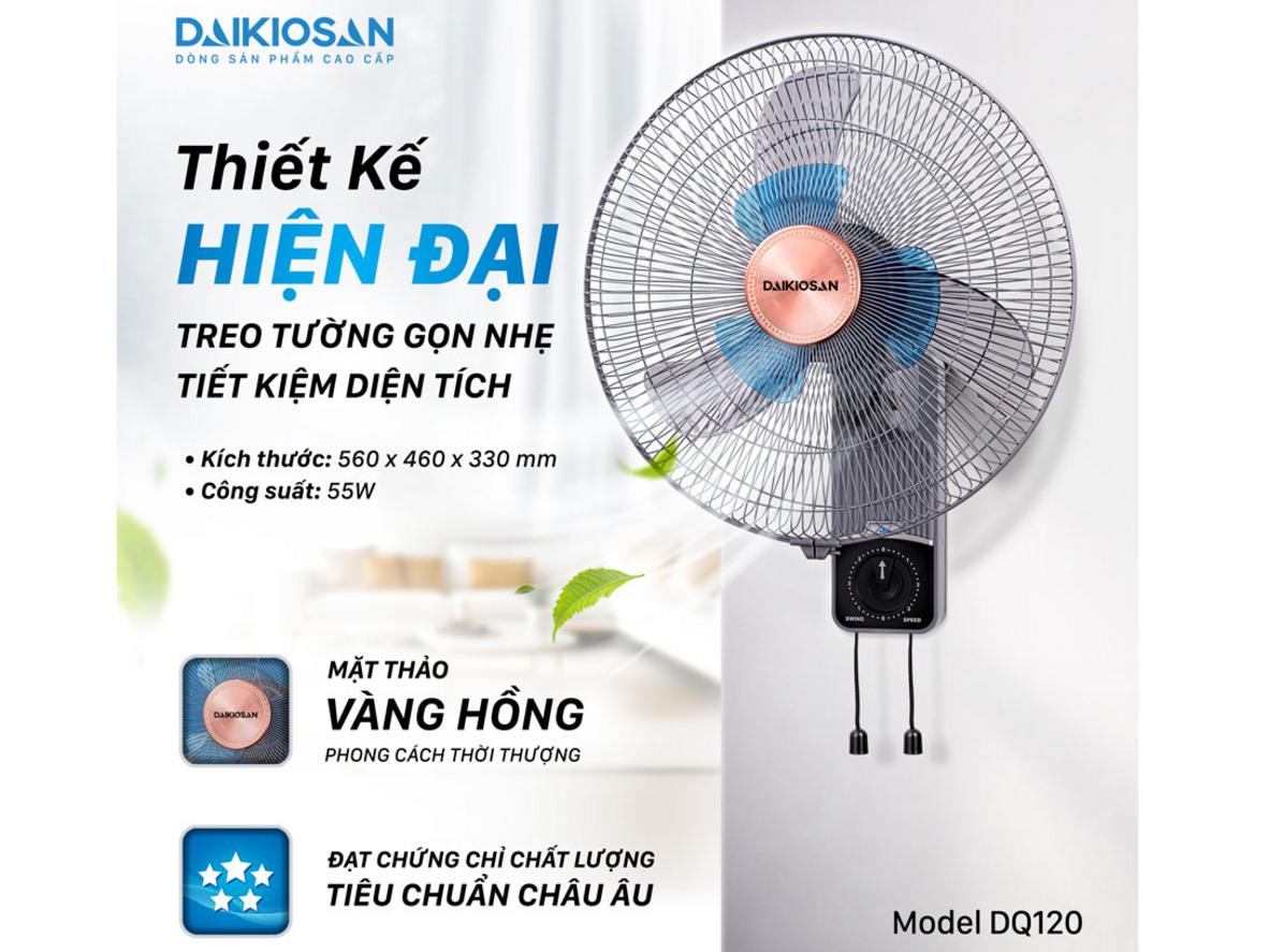Động cơ bạc đạn và lõi đồng là nền tảng cho độ bền của Daikiosan DQ120.