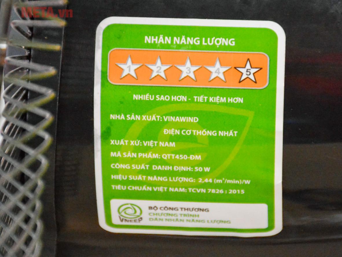 Động cơ bạc thau giúp quạt treo tường Vinawind vận hành bền bỉ cho nhu cầu dùng liên tục.