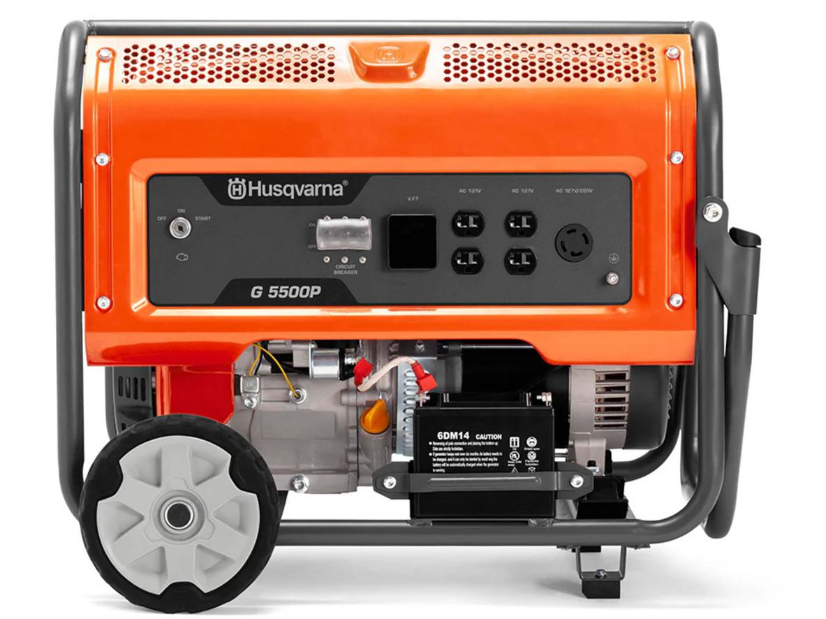 Động cơ OHV 4 thì 389 cc của Husqvarna G5500P hỗ trợ chạy tải ổn định và bền bỉ.