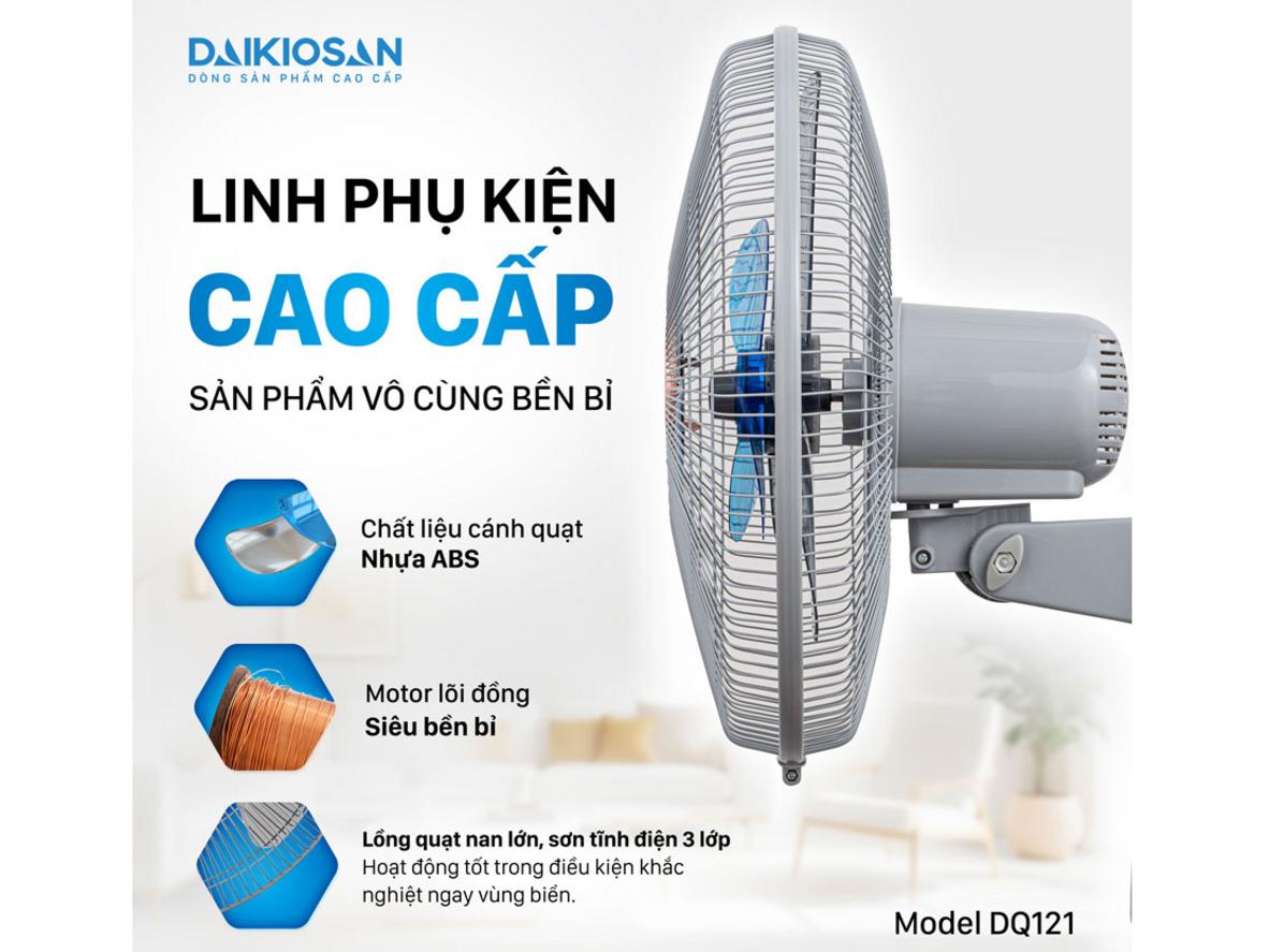 Motor lõi đồng kết hợp bạc đạn giúp DQ121 chạy ổn định và bền hơn.