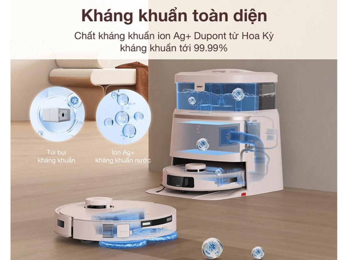 Công nghệ TruEdge™ giúp Ecovacs Deebot T30 Omni lau sát mép và các góc khó tiếp cận.