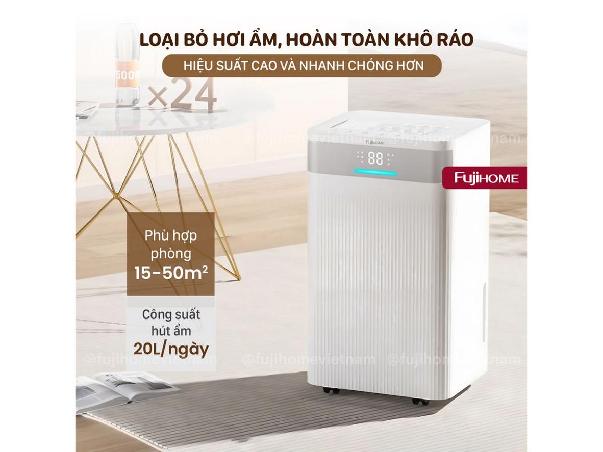 DH20NW-HEPA 2 trong 1: hút ẩm mạnh, lọc khí sạch cho phòng 25–50m²