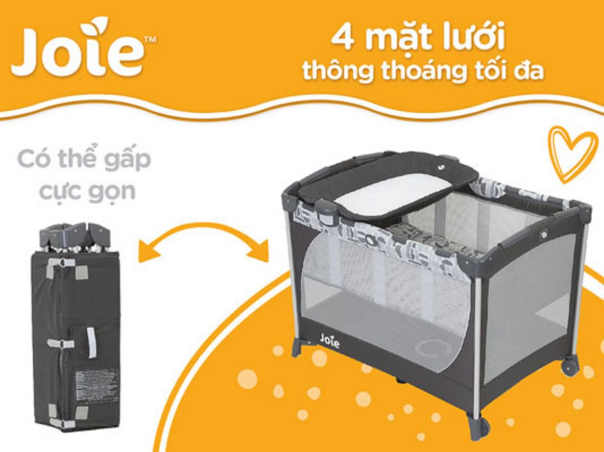 Joie Commuter Change Logan phù hợp căn hộ nhỏ nhờ thiết kế gấp gọn và trọng lượng 11kg.