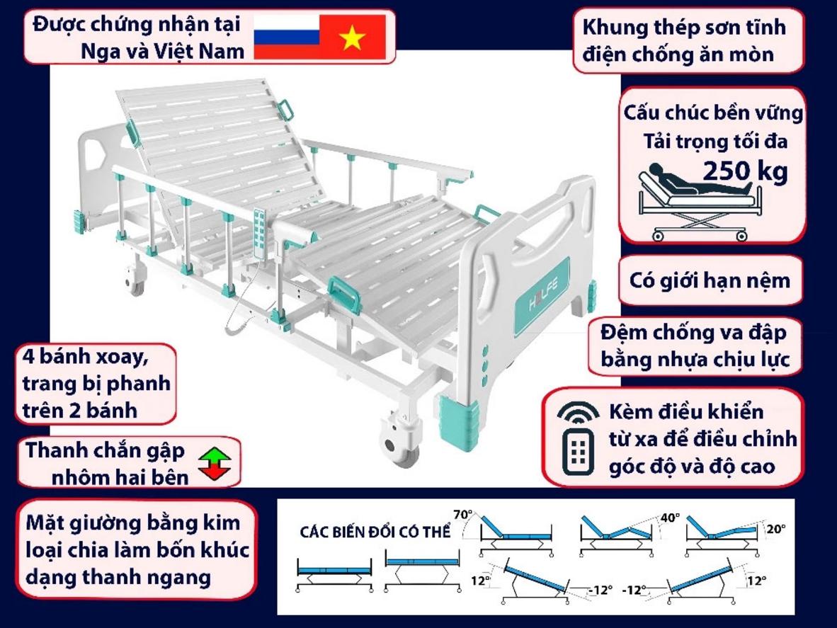 Kích thước 223.6cm x 99.4cm x 42.5cm - 74cm giúp giường dễ bố trí mà vẫn ổn định.