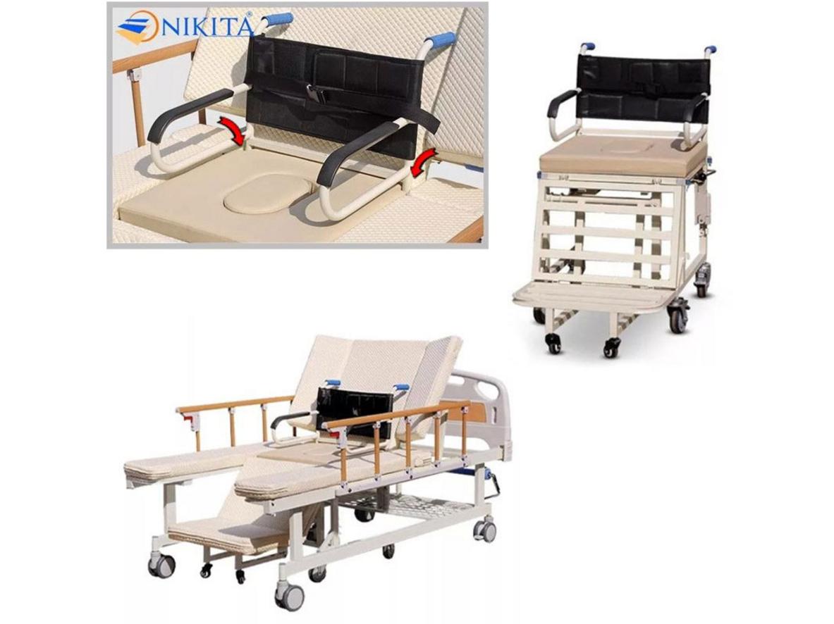 Giường y tế tách xe lăn đa năng Nikita NKT-DCN09 cho chăm sóc tại nhà an toàn hơn.