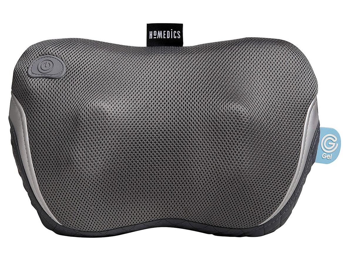 Gối massage HoMedics SP-135HJ pin sạc với thiết kế gọn và công nghệ Gel Touch êm hơn.