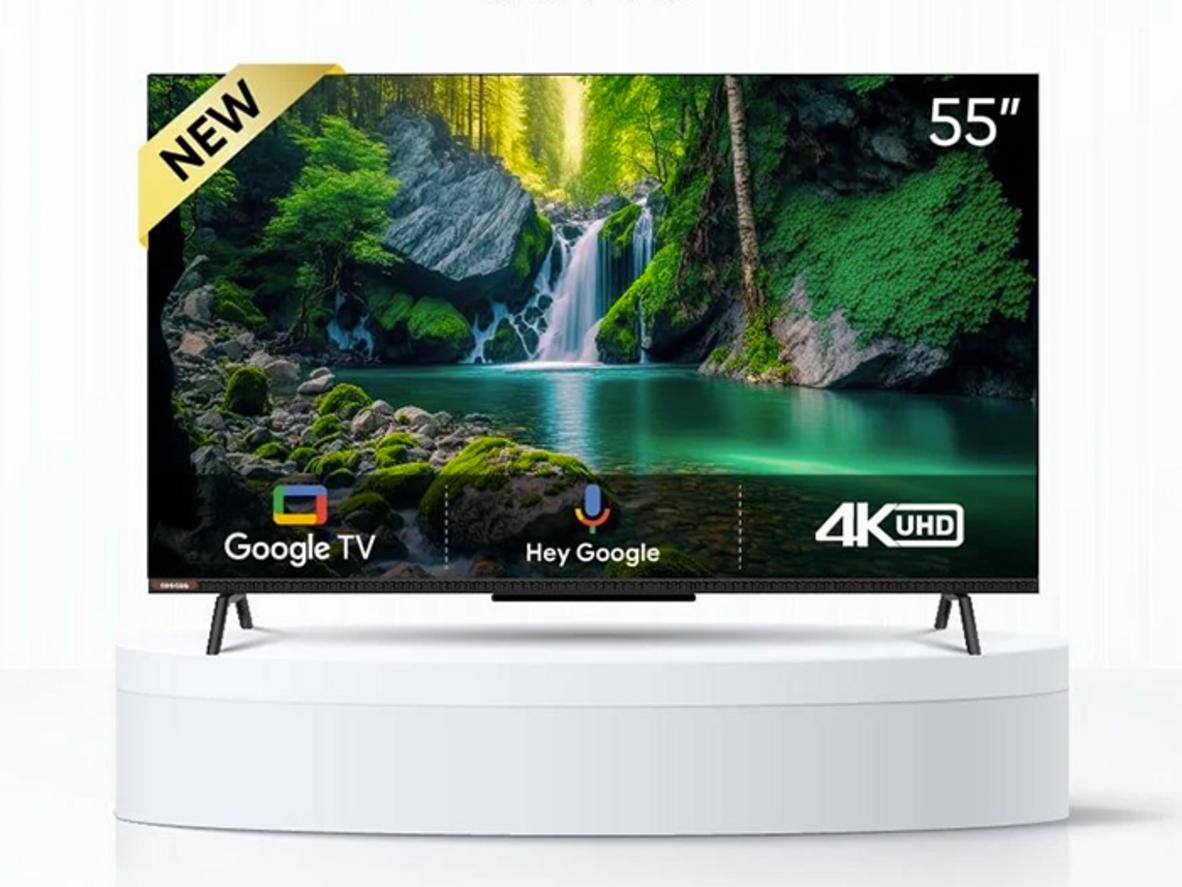 Google Tivi 4K 55 inch Coocaa 55Y73 cho phòng khách vừa.