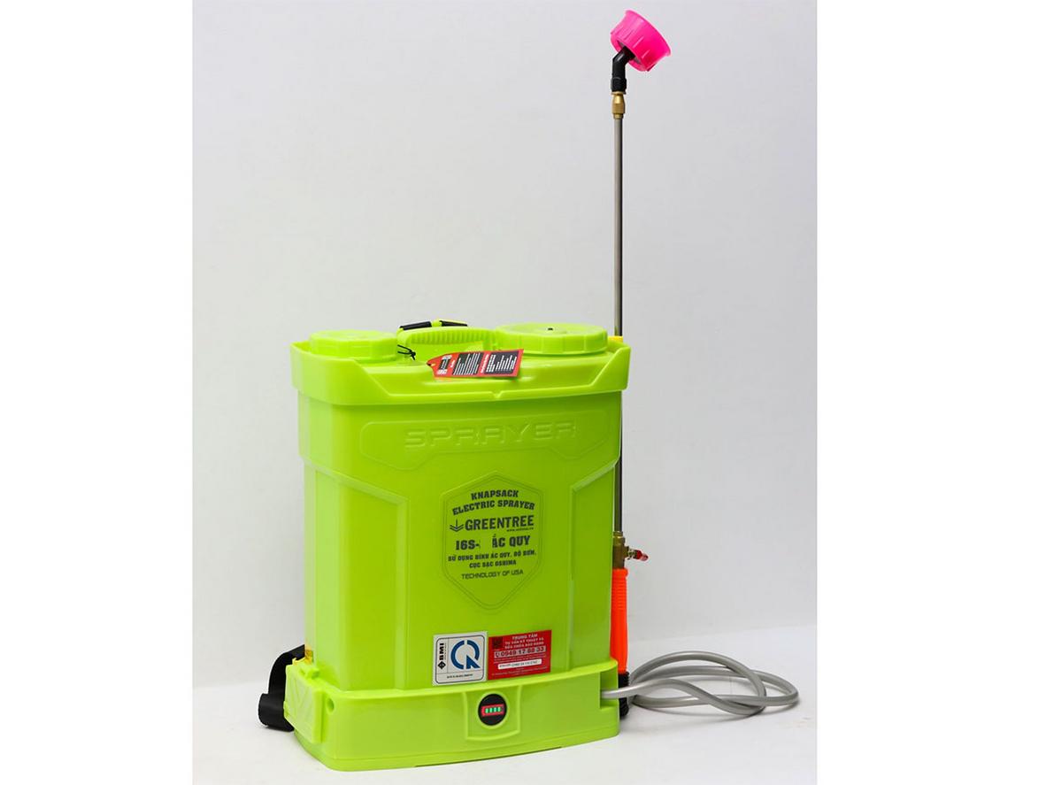 Ắc quy 12V - 8Ah cho thời gian làm việc khoảng 3 - 4 giờ.