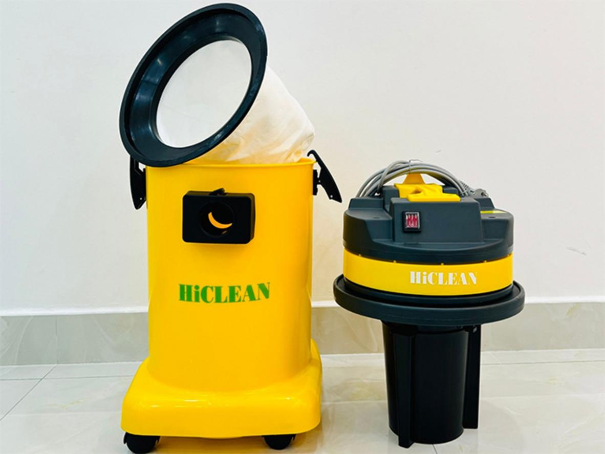 HiClean HC 30P 1500W, lưu lượng khí 90L/S cho lực hút ổn định.