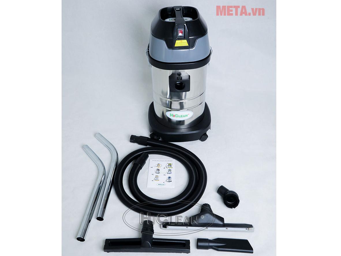 Thùng chứa inox 30L giúp HiClean HC30 New bền, chống gỉ và giảm số lần đổ rác.