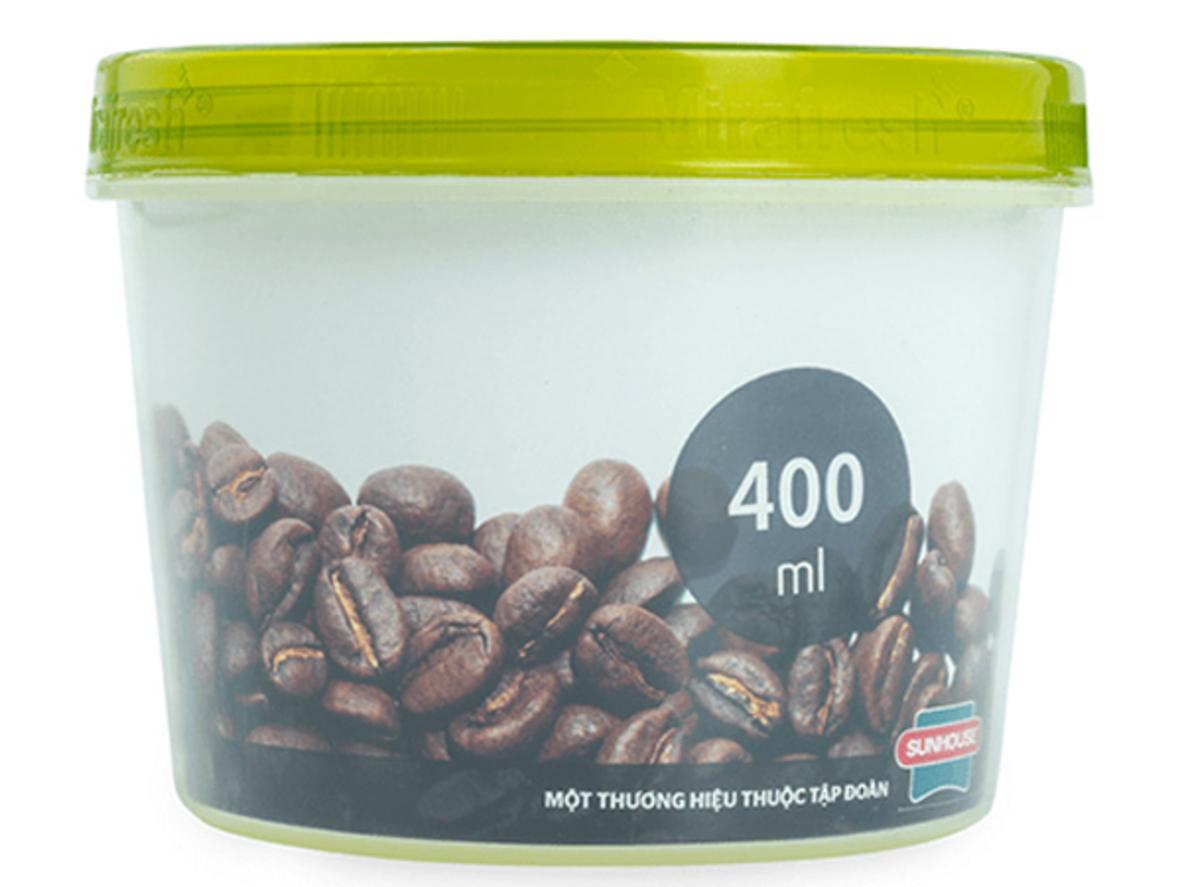 Hộp bảo quản thực phẩm khô BioZone 400ml nhỏ gọn, an toàn cho bếp gia đình.