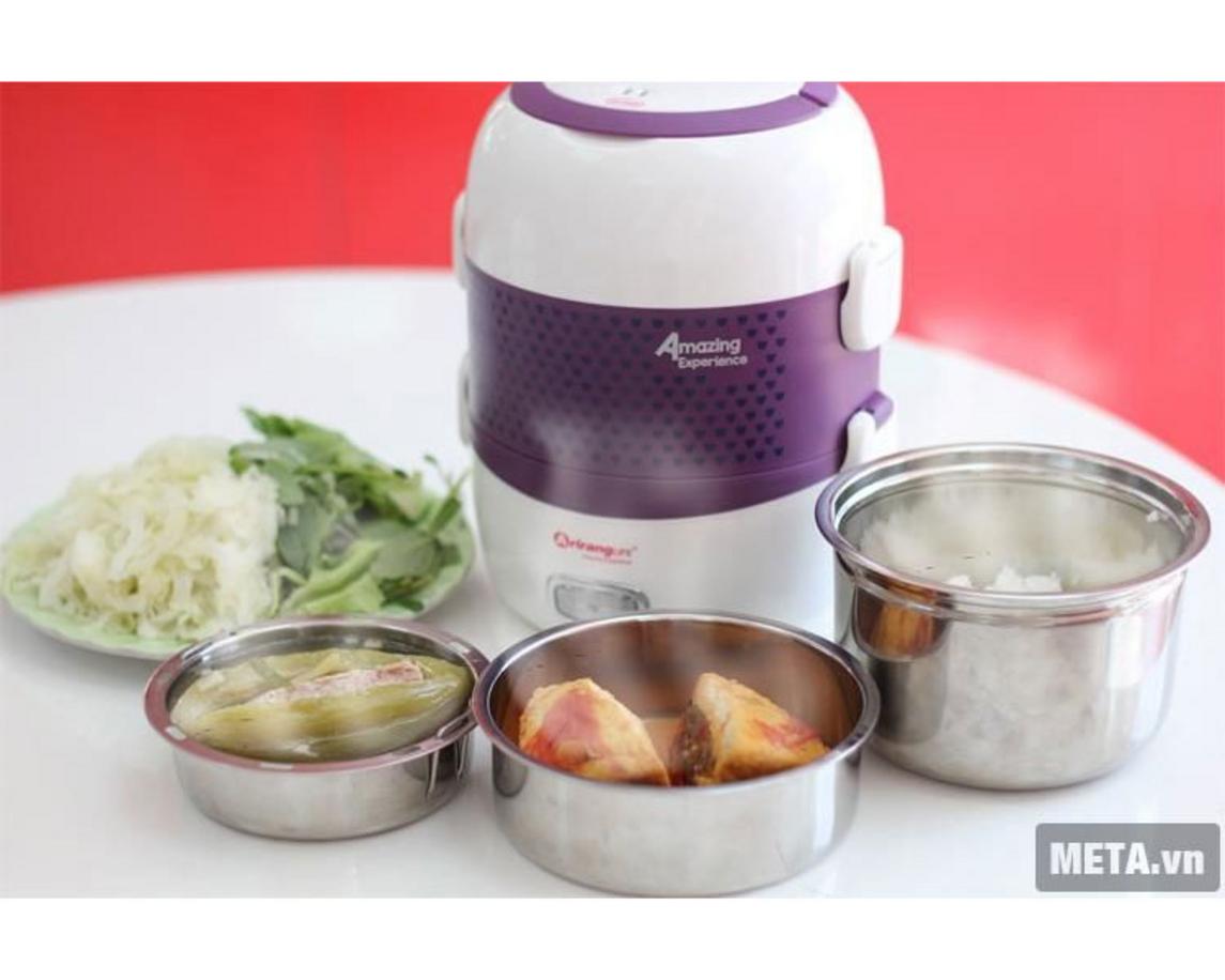 Hộp cơm hâm nóng ArirangLife EL-ALS263 nhỏ gọn, phù hợp dân văn phòng và sinh viên.