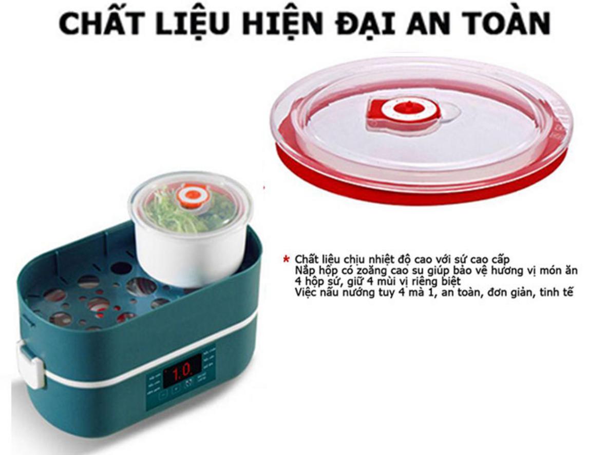 4 thố sứ riêng biệt giúp tách món rõ ràng và dễ vệ sinh.