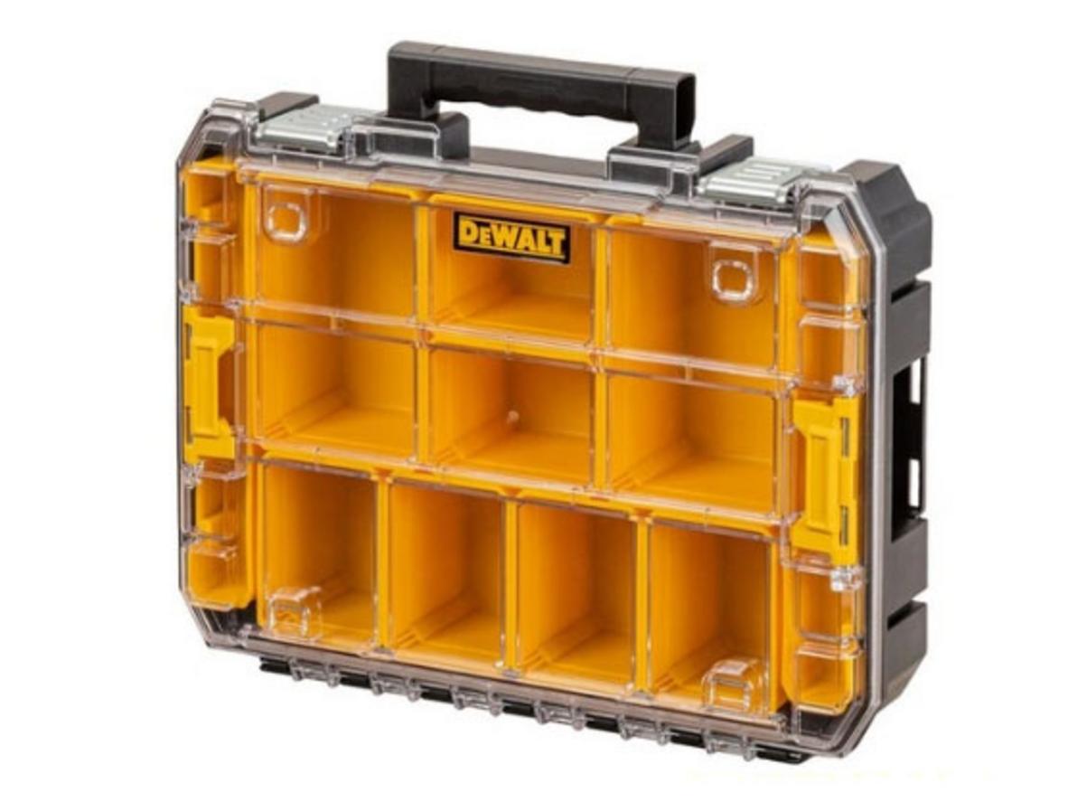 Hộp đựng dụng cụ DeWalt DWST82968-1 giúp phân loại phụ kiện nhỏ gọn, rõ ràng và dễ mang theo.