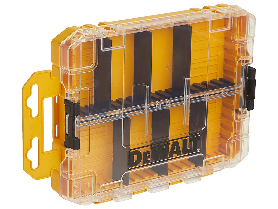 Hộp dụng cụ đựng vít Dewalt DWAN2190 nhỏ gọn, dễ quan sát và phân loại phụ kiện.