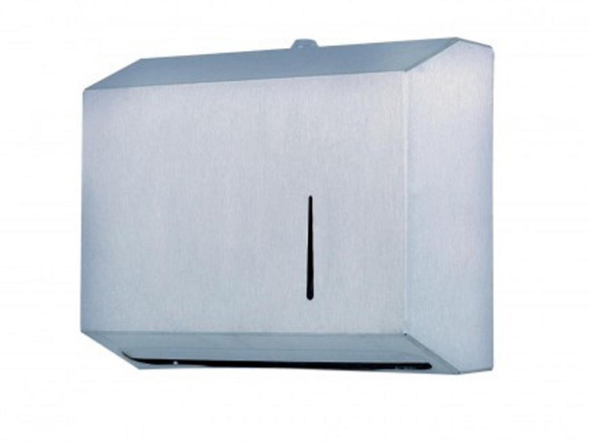 Hộp đựng giấy lau tay Caesar ST112 treo tường, bề mặt inox mờ gọn đẹp cho không gian vệ sinh.
