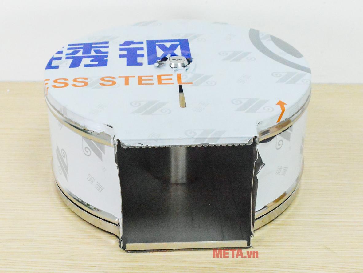 Sokimi SM 7176 bằng thép không gỉ, treo tường gọn gàng, đựng được cuộn giấy vệ sinh lớn 500g–1000g.