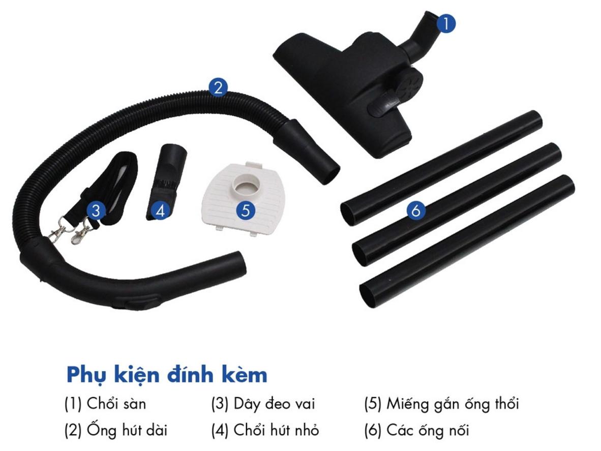 Hút và thổi linh hoạt giúp PDG-666 xử lý bụi ở nhiều khu vực khác nhau.