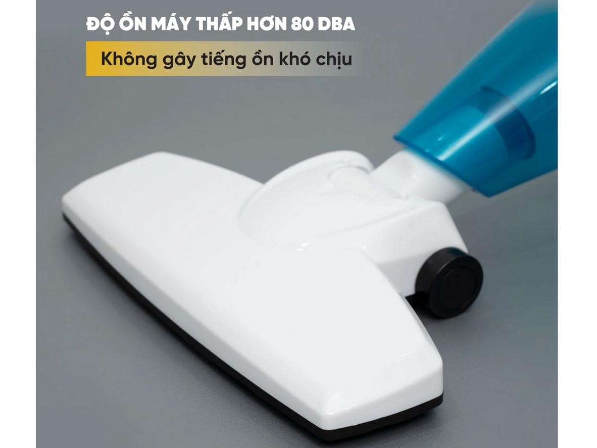 Hộp bụi 1200ml và độ ồn dưới 80dBa giúp máy phù hợp dùng trong gia đình, căn hộ nhỏ.