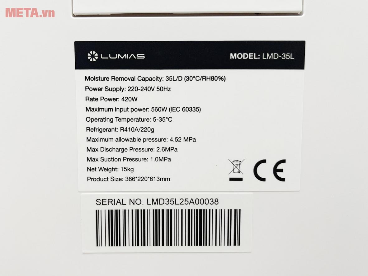 Công suất 420W và độ ồn 45–51dB giúp máy mạnh nhưng vẫn phù hợp sinh hoạt.