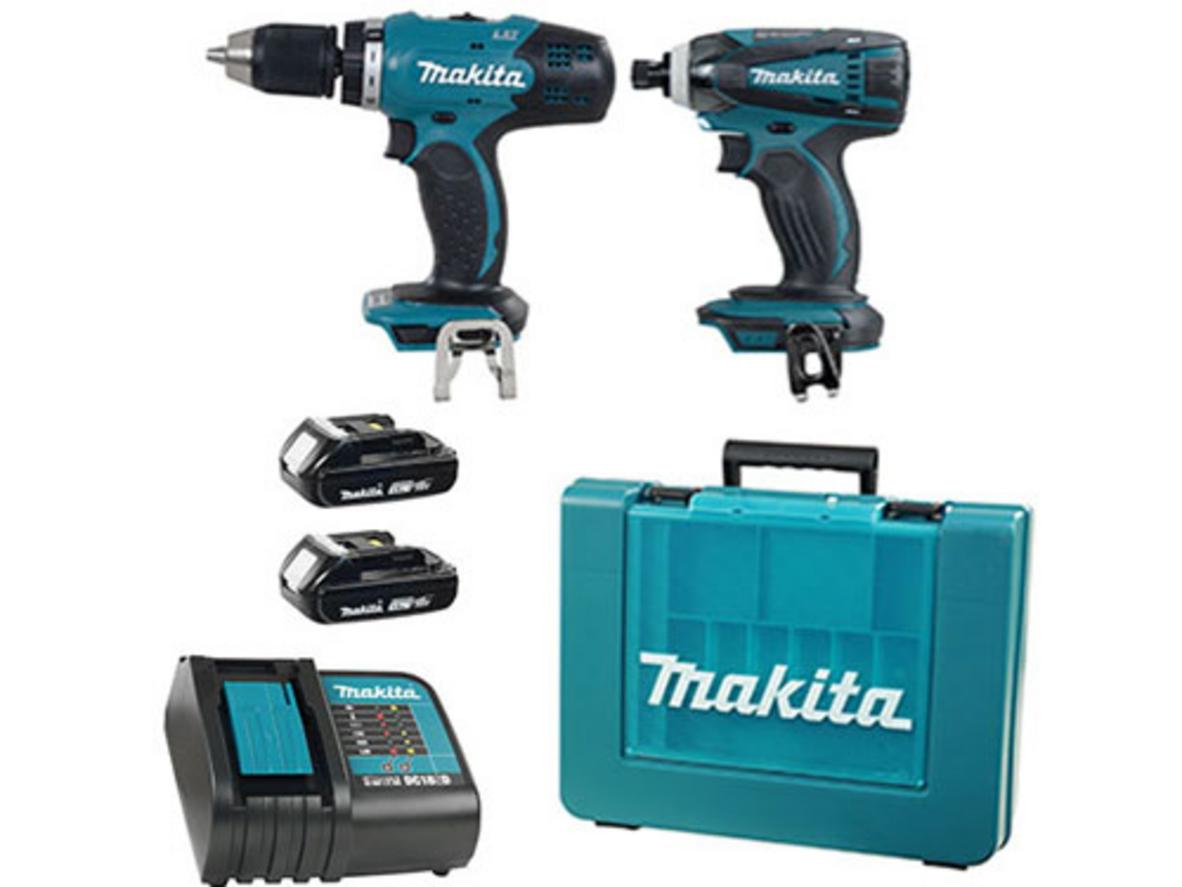 Bộ máy khoan bắt vít dùng pin Makita DLX2022 18V (DDF453 + DTD146)