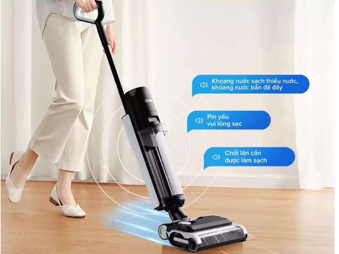 Maxcare Maxbot V5 hút bụi và lau sàn đồng thời, phù hợp dọn nhà nhanh mỗi ngày.