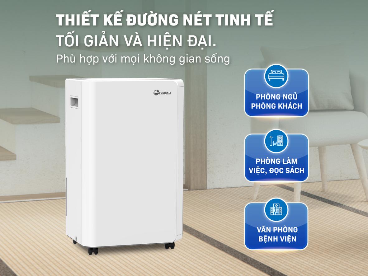 DH18CR hoạt động êm, phù hợp phòng ngủ và căn hộ 20–30m².