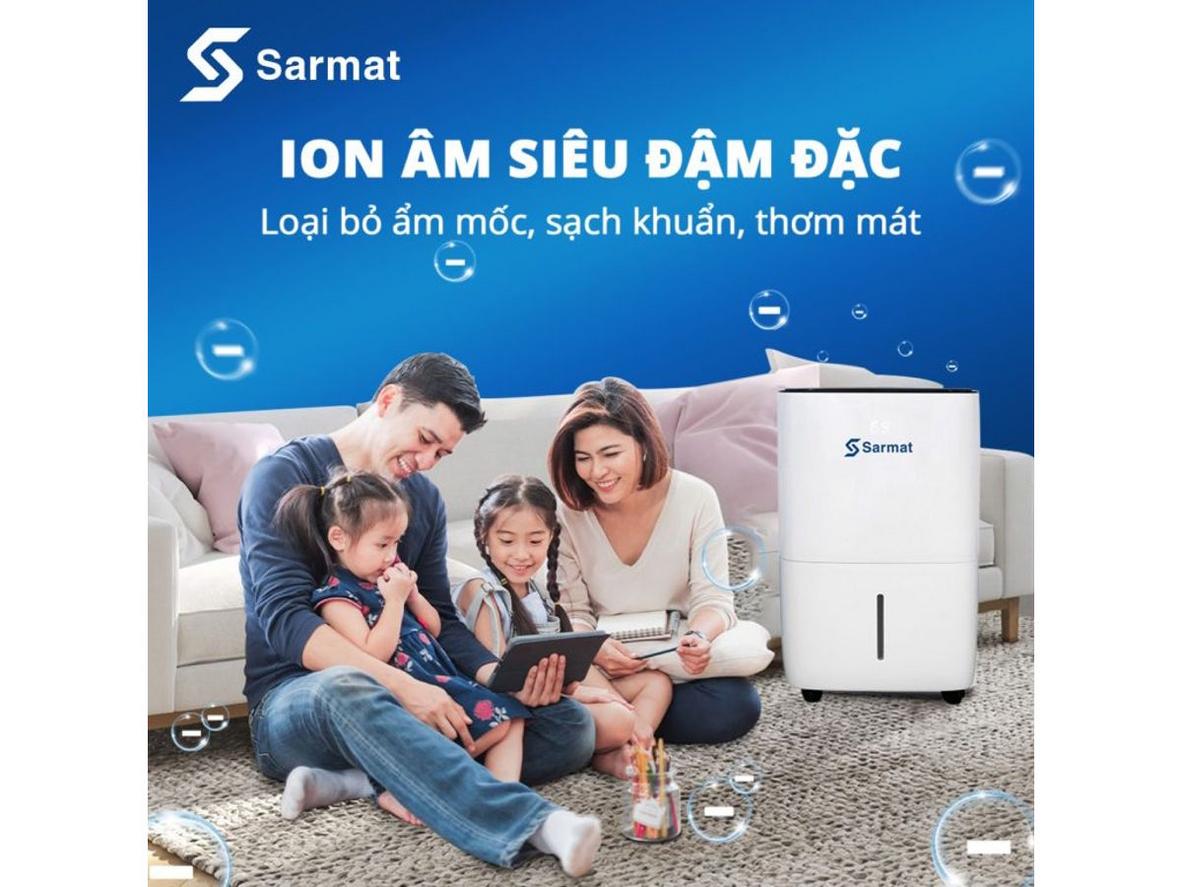 Máy hút ẩm Hichiko Sarmat SM551 phù hợp phòng rộng 55m2 - 120m2.