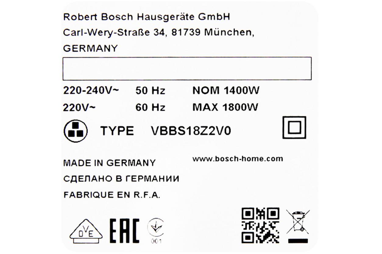 Bosch BGN21800 1800W: lực hút mạnh, di chuyển nhẹ và phù hợp dọn nhà nhanh.