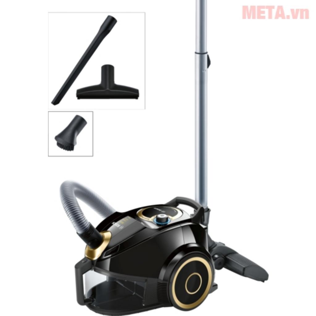 Máy hút bụi Bosch BGS4UGOGB gọn êm, phù hợp gia đình Việt.