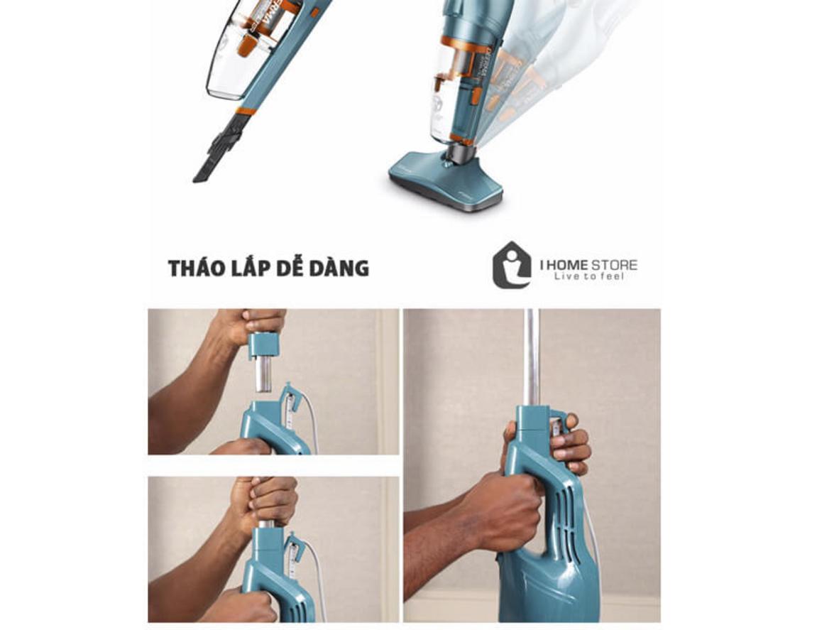 Máy hút bụi cầm tay Deerma DX900 gọn nhẹ, hút mạnh cho nhu cầu dọn nhà hằng ngày.