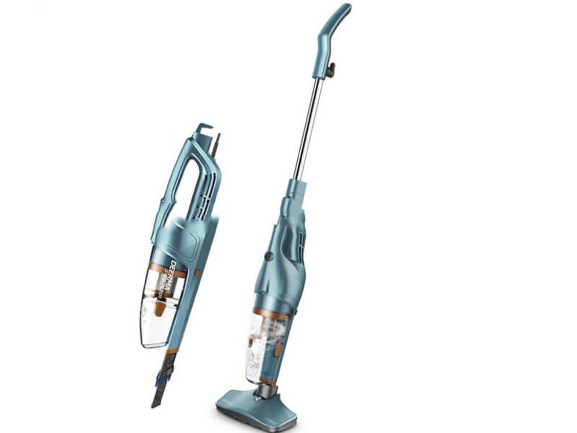 Máy hút bụi cầm tay Deerma DX900 gọn nhẹ, hút mạnh cho nhu cầu dọn nhà hằng ngày.