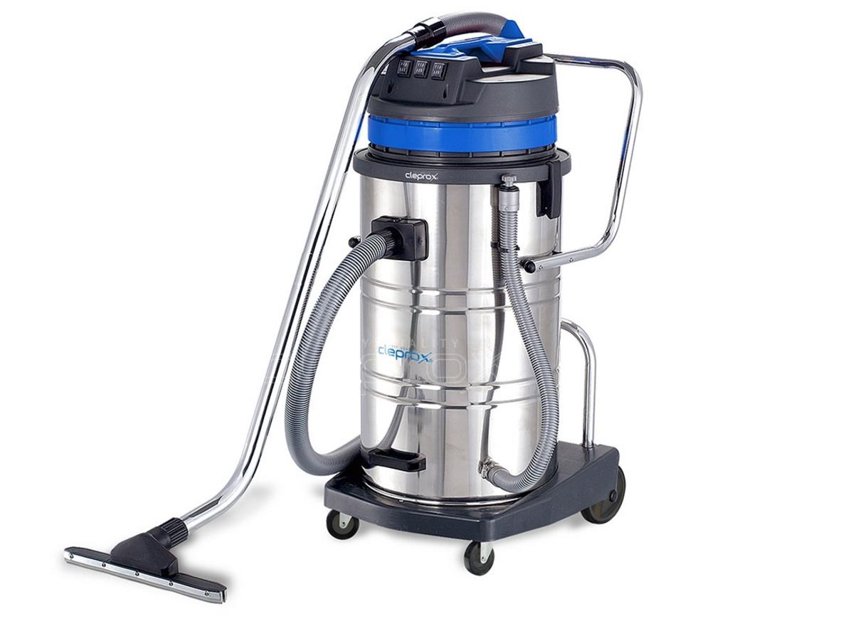 CleproX X-3/80 thùng inox với 3 mô tơ độc lập, phù hợp làm sạch khô/ướt cho môi trường công nghiệp.