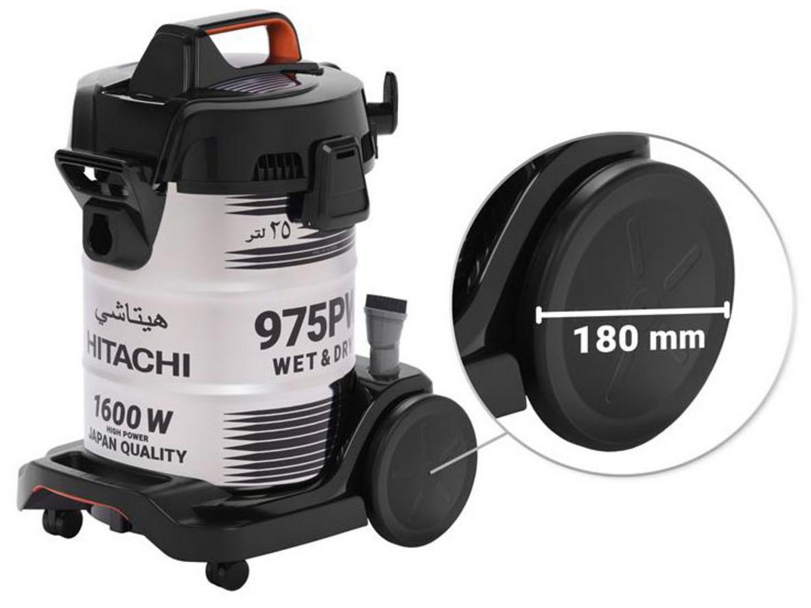 CV-975PW nổi bật với 1600W, thùng 25 lít và bộ phụ kiện đa năng cho nhiều bề mặt.