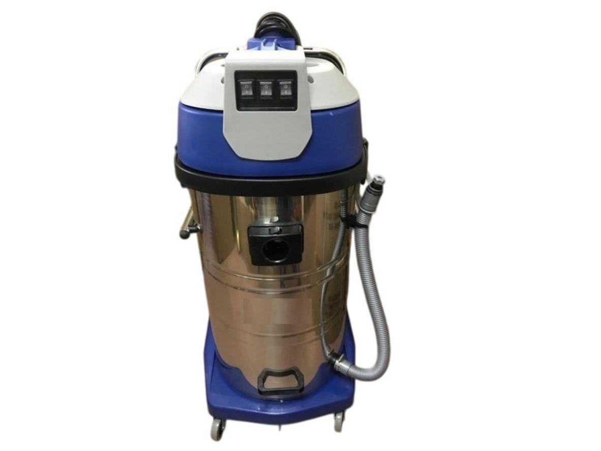 Máy hút bụi công nghiệp Pertek PT100JP (100 lít) với thùng inox lớn, phù hợp nhà xưởng và gara ô tô.