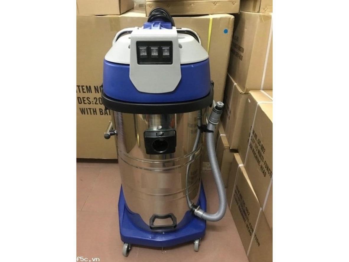 Cụm 3 motor Ametek, thùng inox 100 lít và bộ lọc HEPA của Pertek PT100JP.