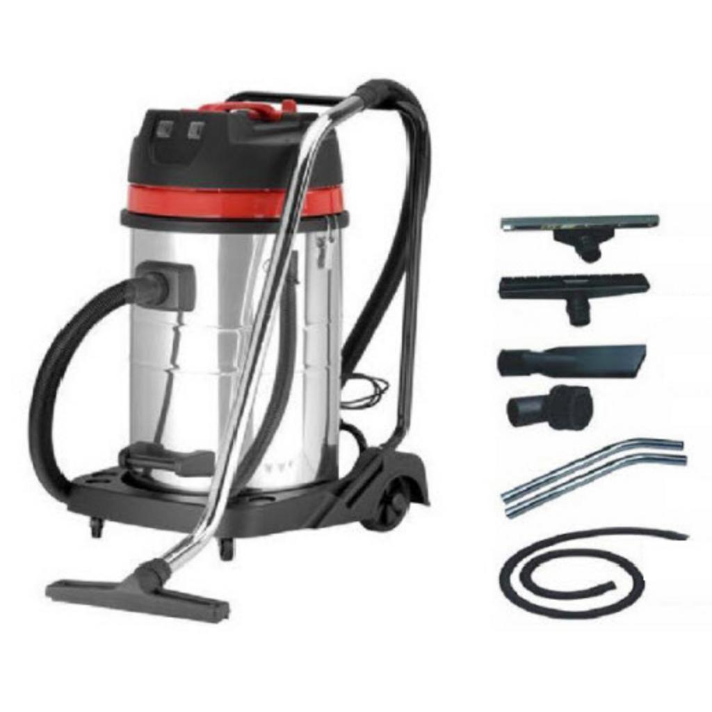 Máy hút bụi công nghiệp TCVN-VC70 với thùng chứa 70 lít và thân inox bền chắc.